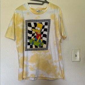 Graphic Tie-Dye Short Sleeve Tee - Yellow